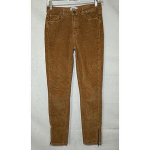 Paige Women's Size 26 Ankle‎ Zip Made In USA Corduroy Stretch Skinny Pants